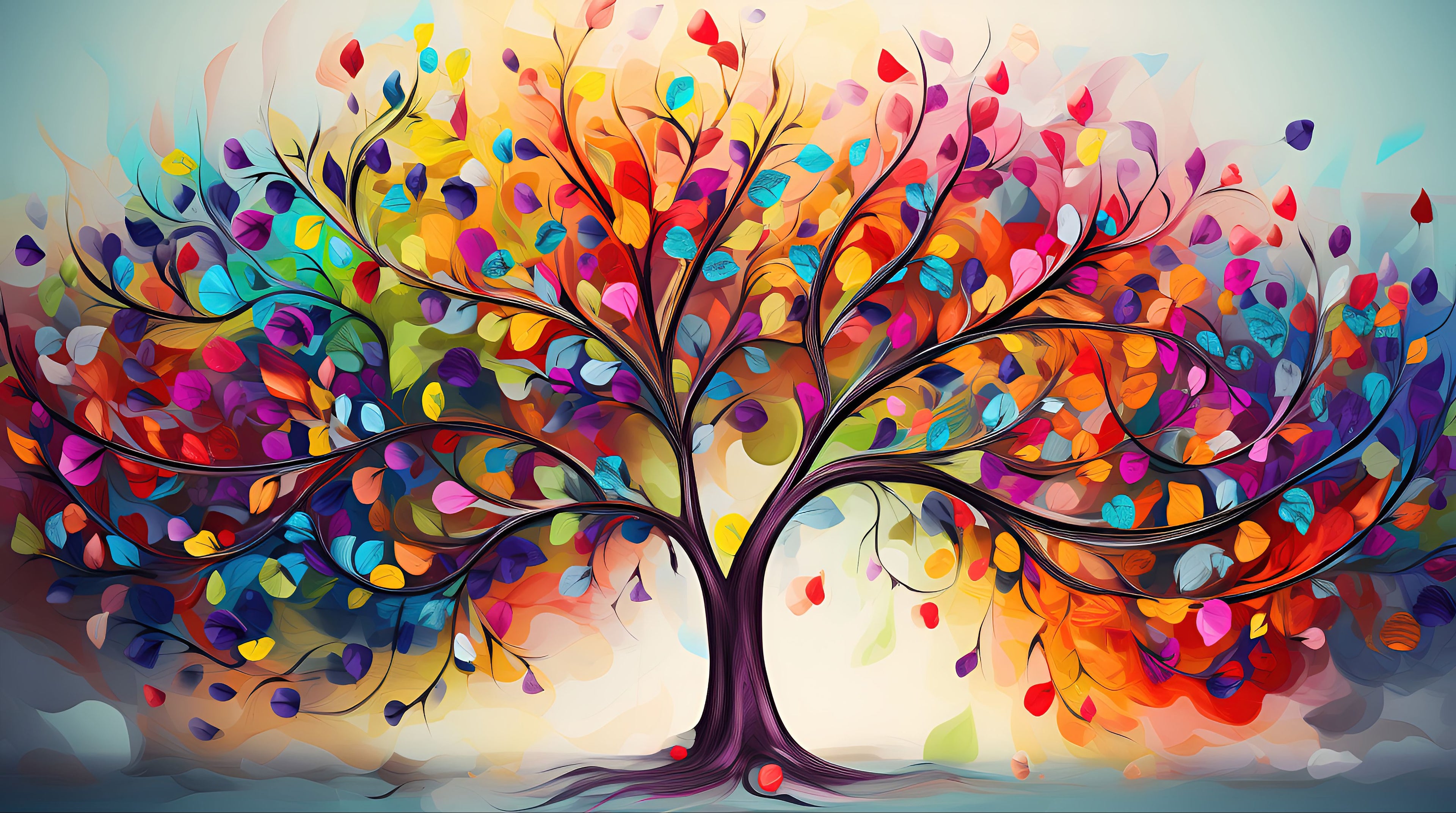 Colorful Tree of Life Diamond Painting Kit – Prism Grove | 90x50cm (36x20 inches)  Full Drill, Round Drill