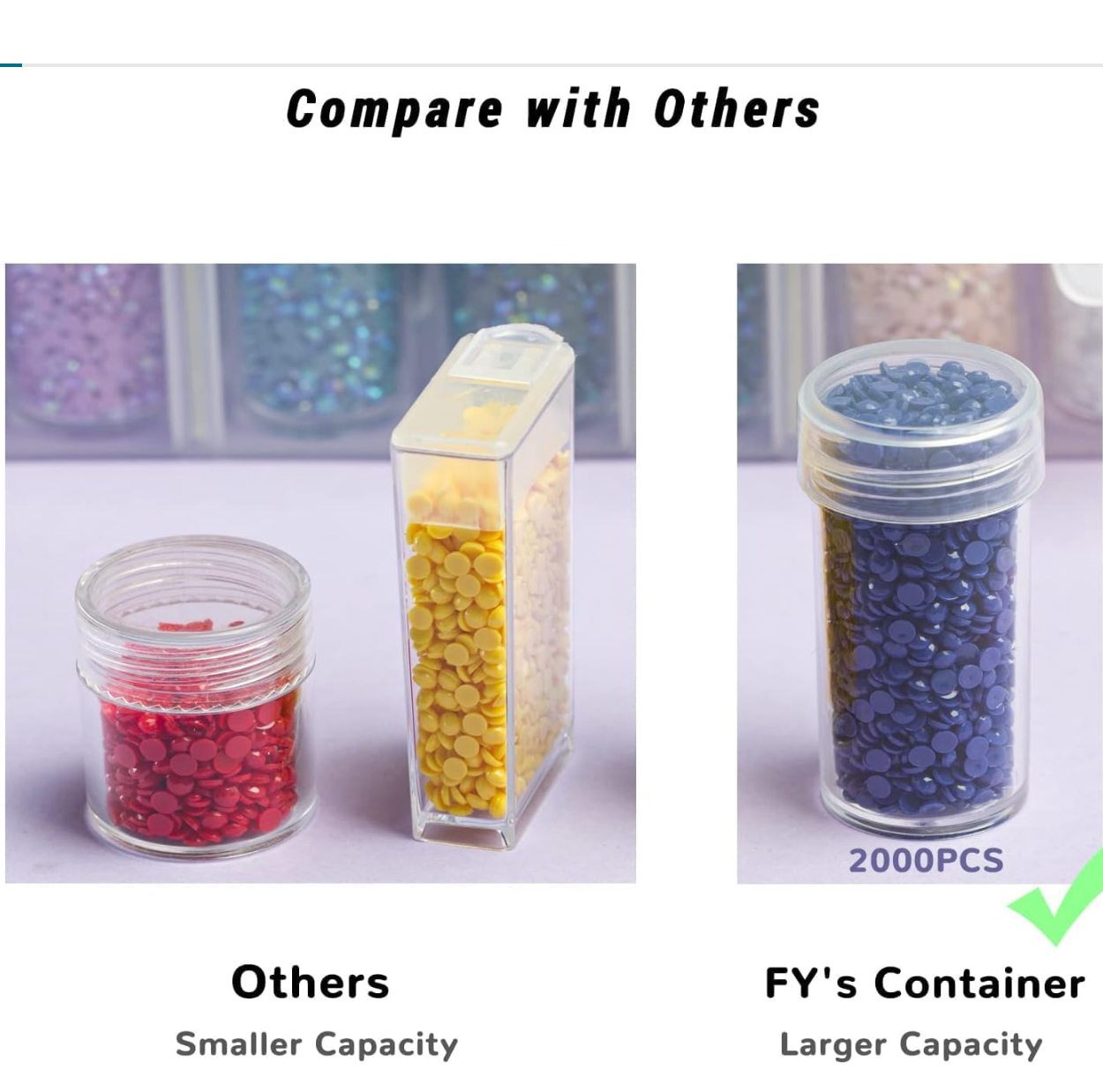 Diamond Painting Storage Containers, 1 Pack 60 Grids Bead Organizer and Diamond Painting Labels