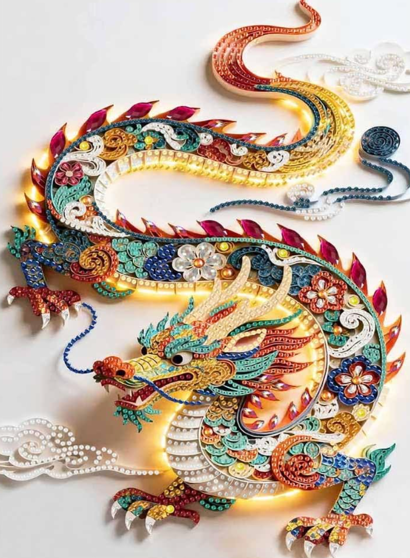 Dragon Special Shape Diamond Art Kits For Adults Beginners 12 X 16inch