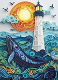 Moon Lighthouse Special Shape Diamond Art Kits for Adults Beginners 12 X 16inch
