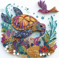 Sea Turtle Diamond Painting Kits for Adults,5D Special Shape Diamond Art 12 X 12 inch