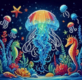 Jellyfish Special Shape Diamond Art Kits for Adults,5D Diamond Painting Kit 11.8 X 11.8inch