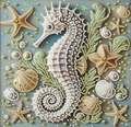 Seahorse Diamond Art Kits for Adults,Animal Seahorse Diamond Painting Kit 12x12 Inch