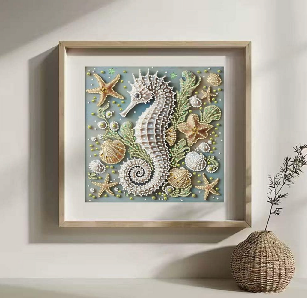 Seahorse Diamond Art Kits for Adults,Animal Seahorse Diamond Painting Kit 12x12 Inch
