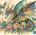 Dragon 2 Special Shape Diamond Art Kits for Adults,5D Diamond Painting Ki 11.8 X 11.8inch