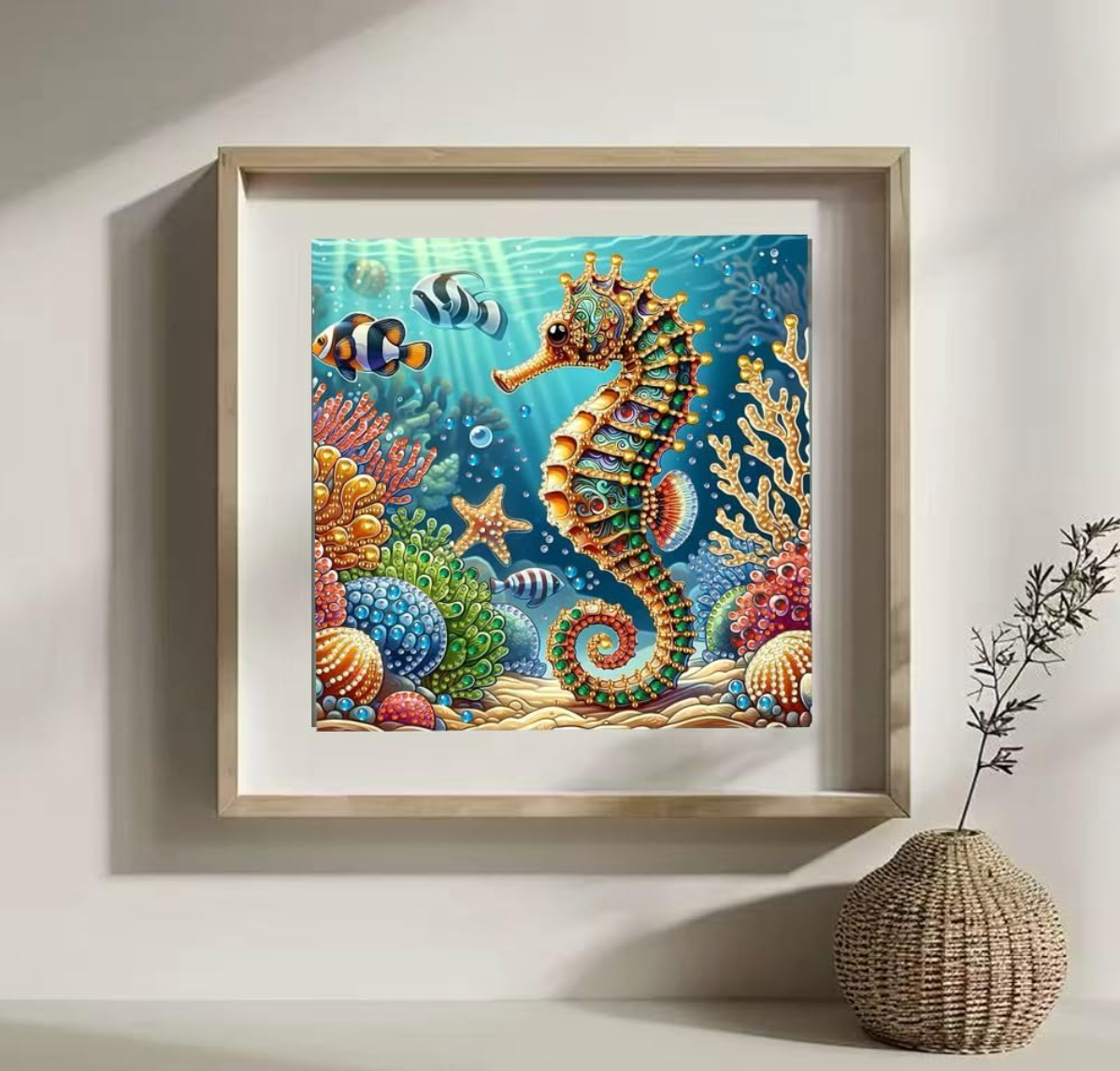 Seahorse Coral Reef Special Shape Diamond Art Kit 11.8 X 11.8inch